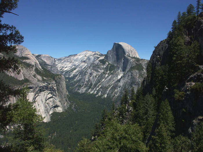 Prvn pohled na Half Dome
