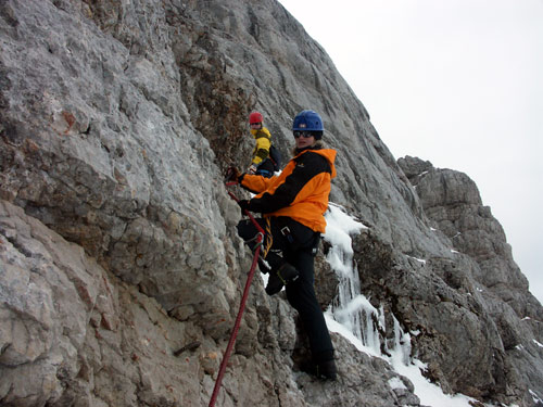 Ferrata vedouci k vrcholu Dachsteinu
