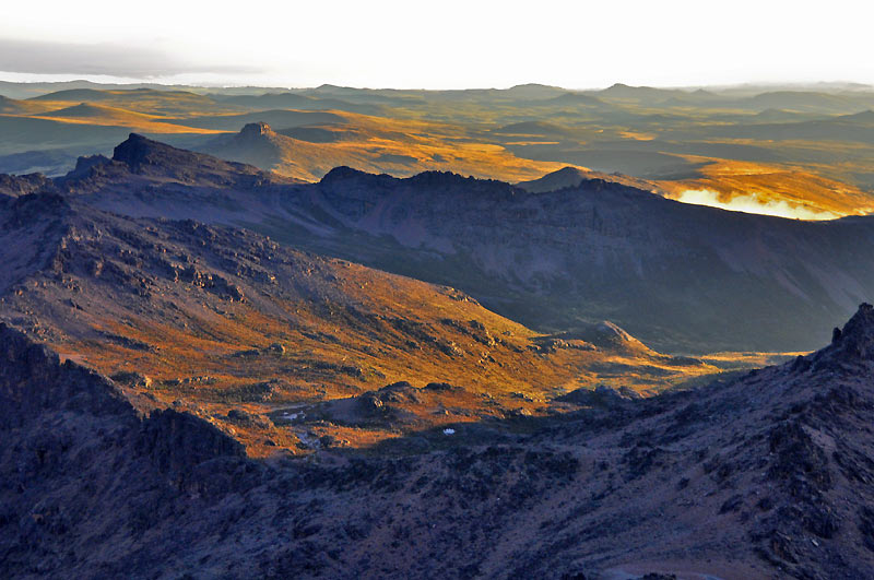 Panoramata pi sestupu z Mt Kenya