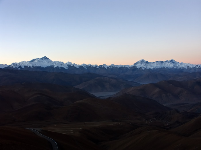 ekan na vchod slunce - Everest a Cho Oyu